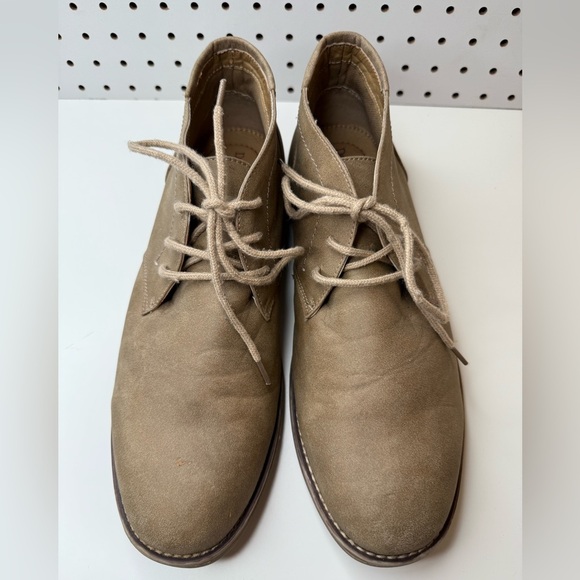 Dexter Comfort Memory Foam Tan Beige Chukka Boots Lace Up Shoes Size 12M Classic - Picture 11 of 14